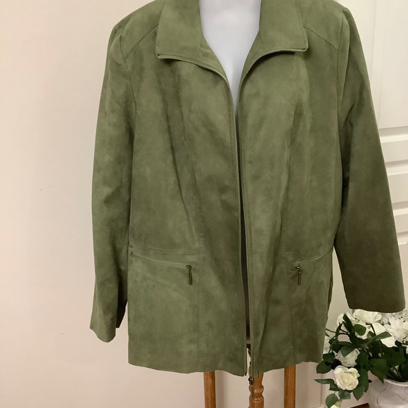 Tan Jay fax suede blazer Jacket 24 W - Picture 3 of 11